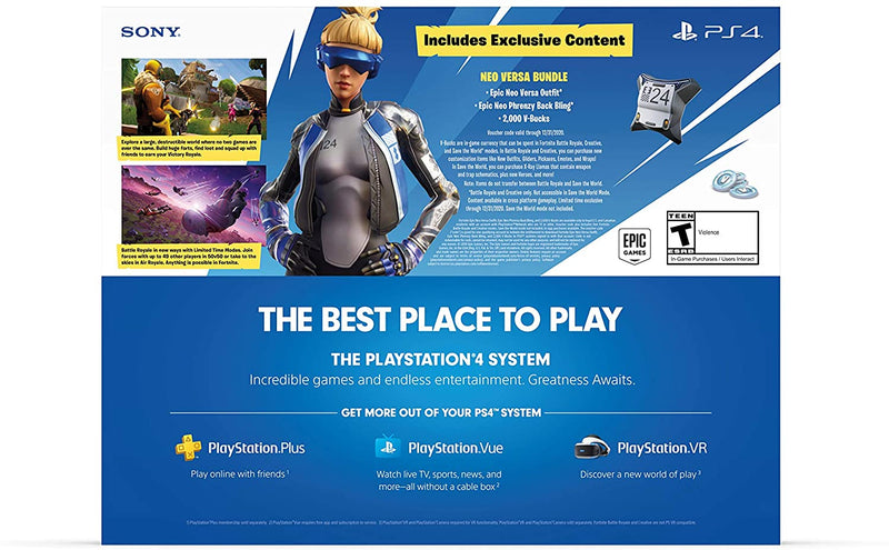 PlayStation 4 Slim Console - Fortnite Neo Versa Bundle - 1TB [PlayStation 4 System]