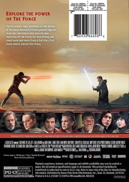 Star Wars: Episode VIII - The Last Jedi [DVD]