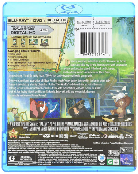 Disney's Tarzan - Special Edition [Blu-Ray + DVD + Digital]