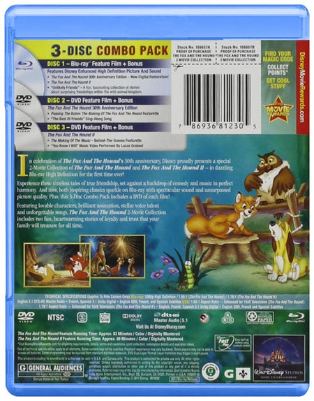 Disney's The Fox and the Hound + The Fox and the Hound 2 - 30th Anniversary Edition [Blu-Ray + DVD 2-Movie Collection]
