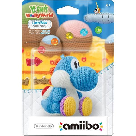 Light Blue Yarn Yoshi Amiibo - Yoshi's Woolly World Series [Nintendo Accessory]