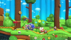 Yoshi's Woolly World + Light Blue Yarn Yoshi Amiibo [Nintendo Wii U]