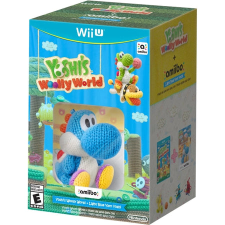 Yoshi's Woolly World + Light Blue Yarn Yoshi Amiibo [Nintendo Wii U]